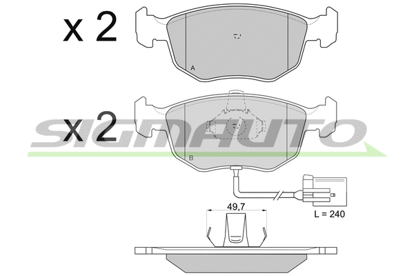 Brake Pad Set, disc brake (SPA707)