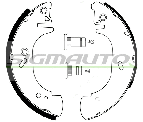 Brake Shoe Set (SFA231)