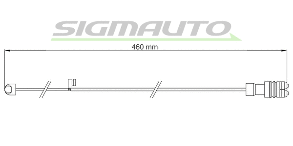 Warning Contact, brake pad wear (WI0741)