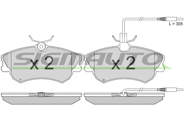 Brake Pad Set, disc brake (SPA801)