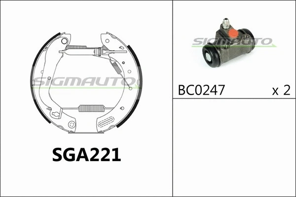 Brake Shoe Set (SGA221)