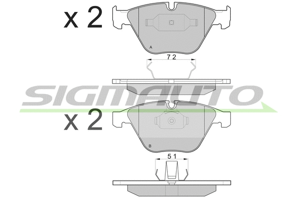 Brake Pad Set, disc brake (SPB073)