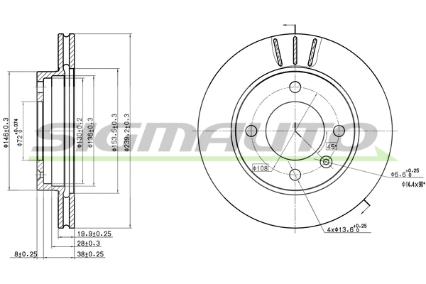 Brake Disc (DBA145V)