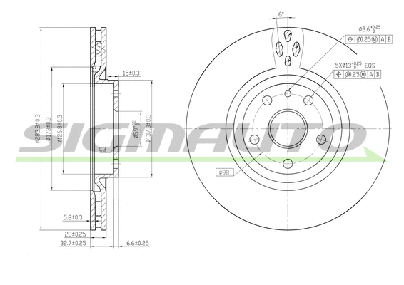 Brake Disc (DBA797V)