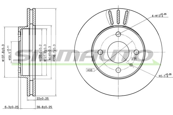 Brake Disc (DBA157V)