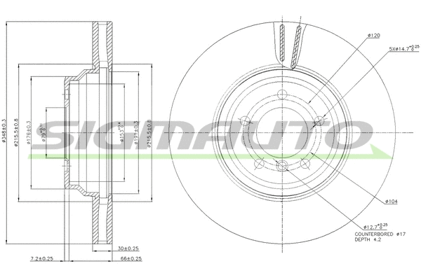 Brake Disc (DBB634V)