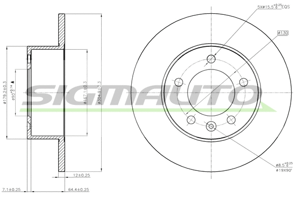 Brake Disc (DBB975S)