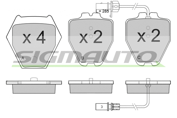 Brake Pad Set, disc brake (SPB121)