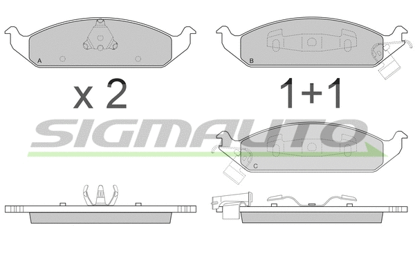 Brake Pad Set, disc brake (SPA837)