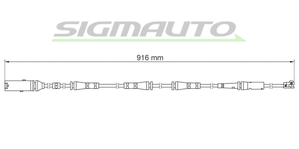 Warning Contact, brake pad wear (WI0925)