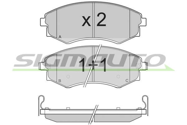 Brake Pad Set, disc brake (SPB202)