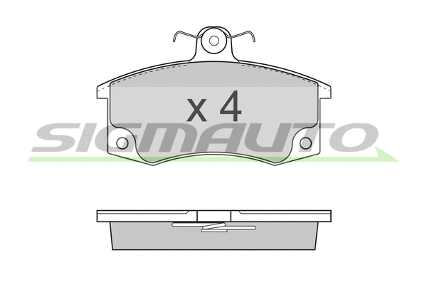 Brake Pad Set, disc brake (SPA735)