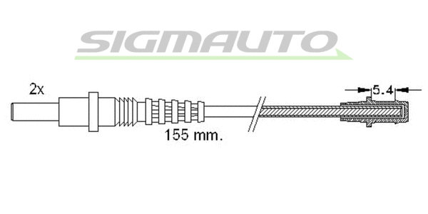 Warning Contact, brake pad wear (WI0633)