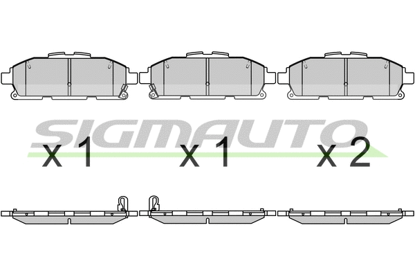 Brake Pad Set, disc brake (SPB722)
