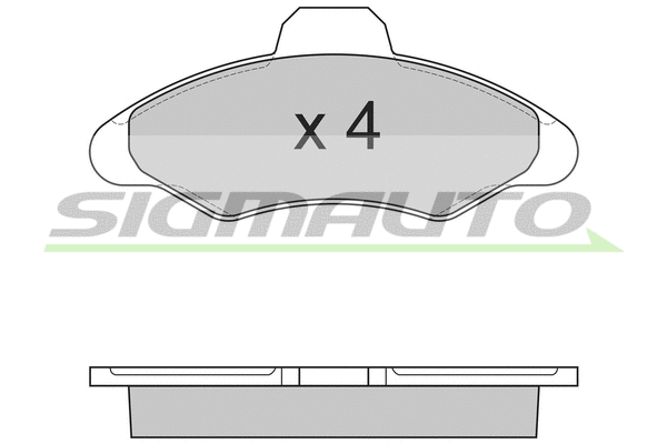 Brake Pad Set, disc brake (SPA462)