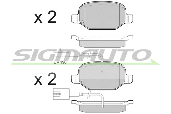 Brake Pad Set, disc brake (SPB490)