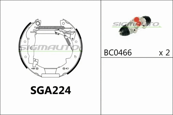 Brake Shoe Set (SGA224)