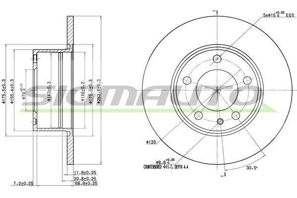 Brake Disc (DBA119S)