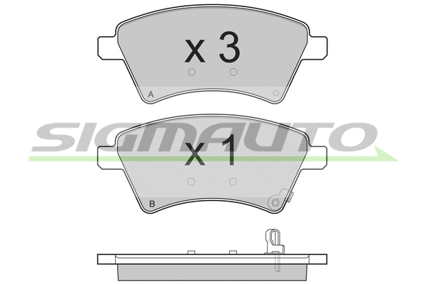 Brake Pad Set, disc brake (SPB242)