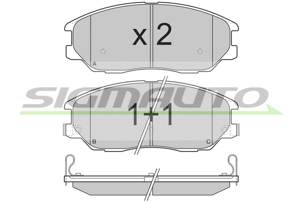 Brake Pad Set, disc brake (SPB281)
