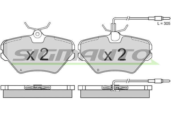 Brake Pad Set, disc brake (SPA628)