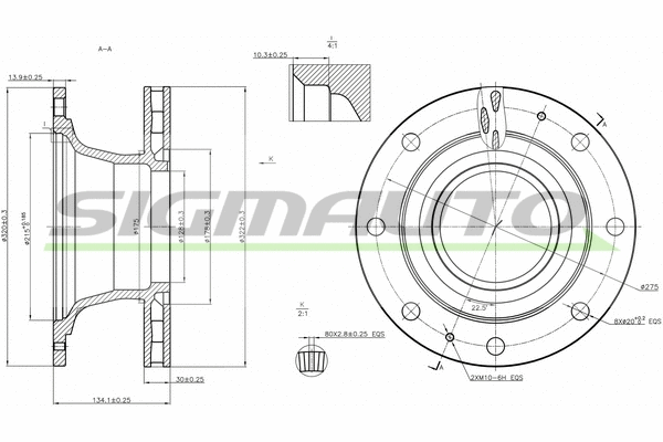 Brake Disc (DB0341V)
