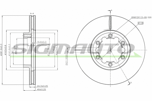 Brake Disc (DB0262V)