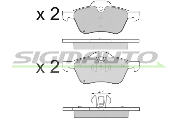 Brake Pad Set, disc brake (SPA995)