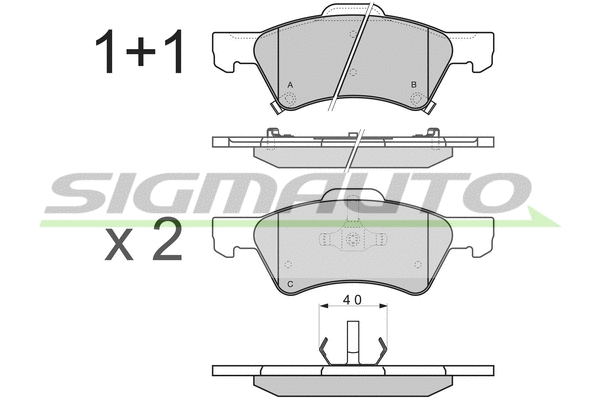 Brake Pad Set, disc brake (SPB222)