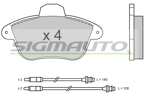 Brake Pad Set, disc brake (SPA522)