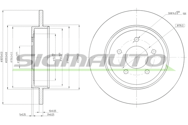 Brake Disc (DBC207S)