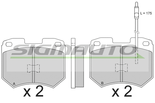 Brake Pad Set, disc brake (SPA141)