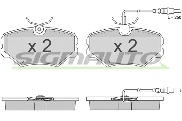 Brake Pad Set, disc brake (SPA670)