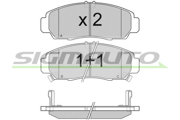 Brake Pad Set, disc brake (SPB083)