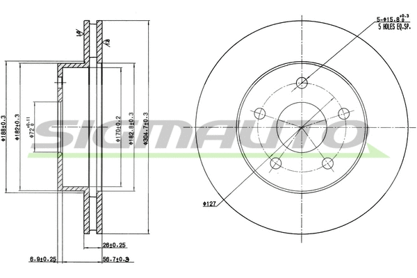 Brake Disc (DBB169V)