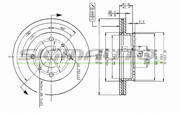 Brake Disc (DBA259V)