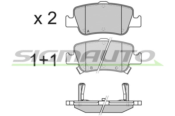 Brake Pad Set, disc brake (SPB341)
