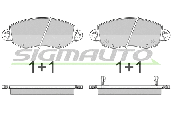 Brake Pad Set, disc brake (SPA887)