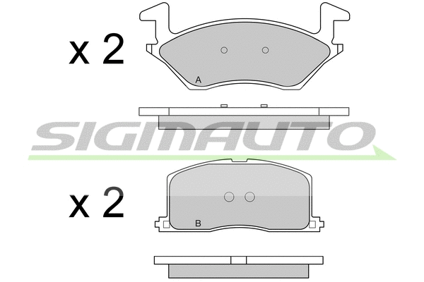 Brake Pad Set, disc brake (SPA481)
