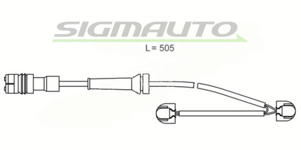Warning Contact, brake pad wear (WI0660)