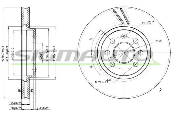 Brake Disc (DBB374V)
