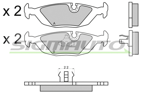 Brake Pad Set, disc brake (SPA456)