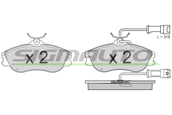 Brake Pad Set, disc brake (SPA382)