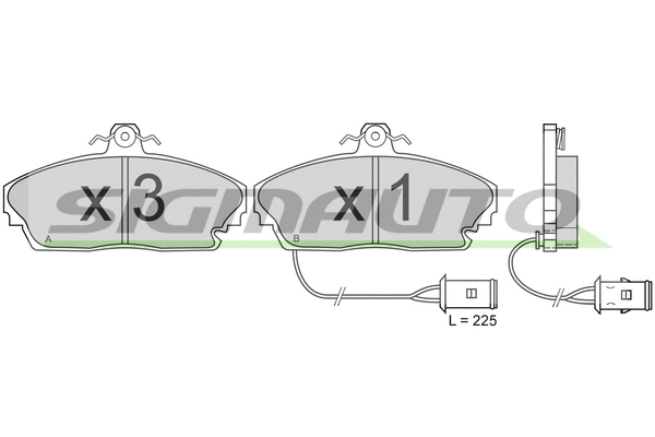 Brake Pad Set, disc brake (SPA393)
