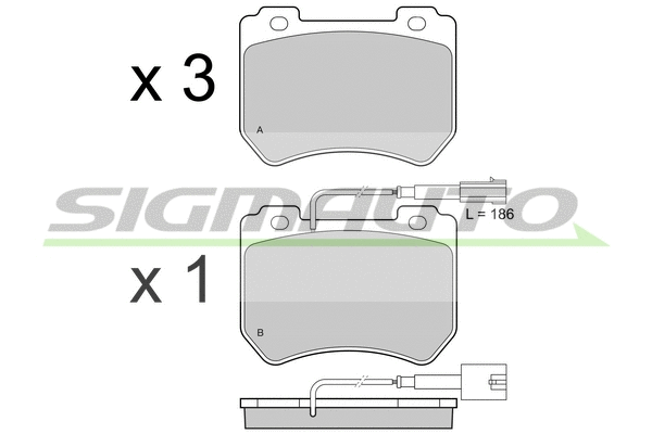 Brake Pad Set, disc brake (SPB412)