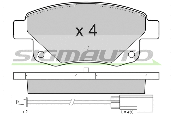Brake Pad Set, disc brake (SPB275)