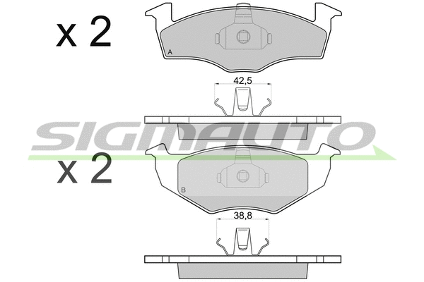 Brake Pad Set, disc brake (SPA682)