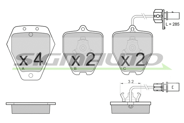 Brake Pad Set, disc brake (SPB119)