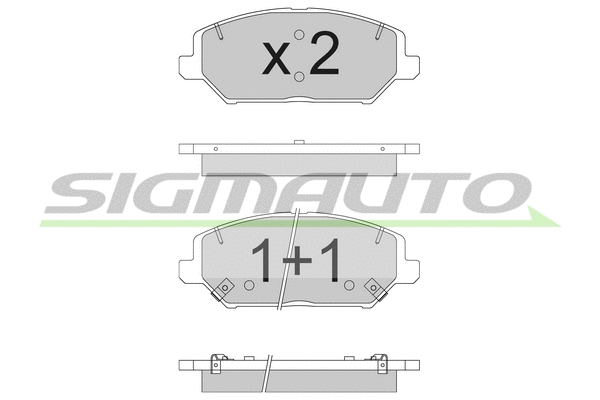 Brake Pad Set, disc brake (SPB786)