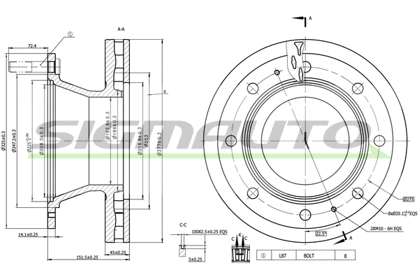 Brake Disc (DB0307V)